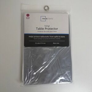 Mainstays Vinyl Table Protector Home 70 Inch Clear Round Waterproof Spill Proof
